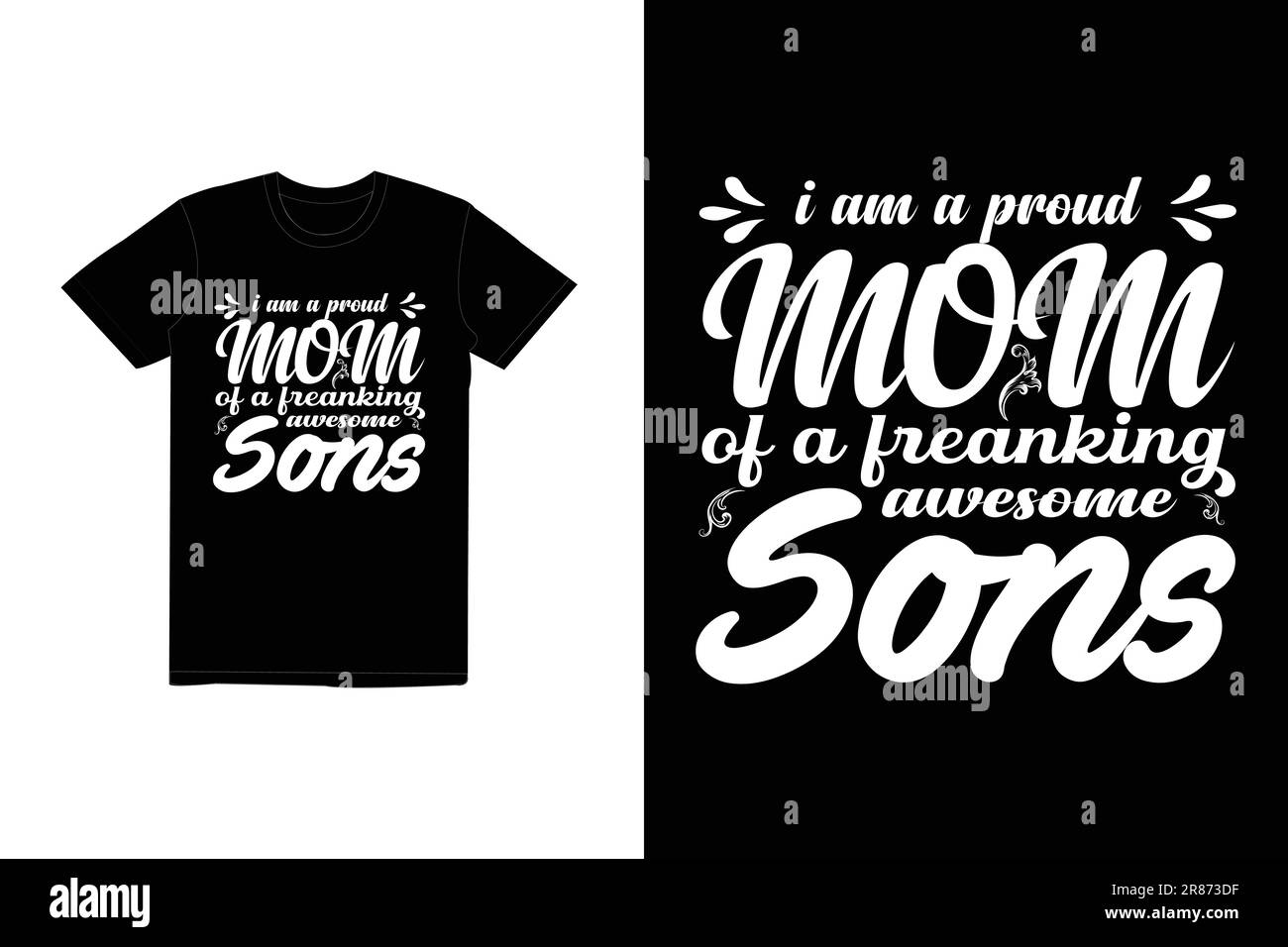 I am a proud mom because I have a cute child quote Mother's Day typography t-shirt design, Mom t-shirt design. Stock Vector