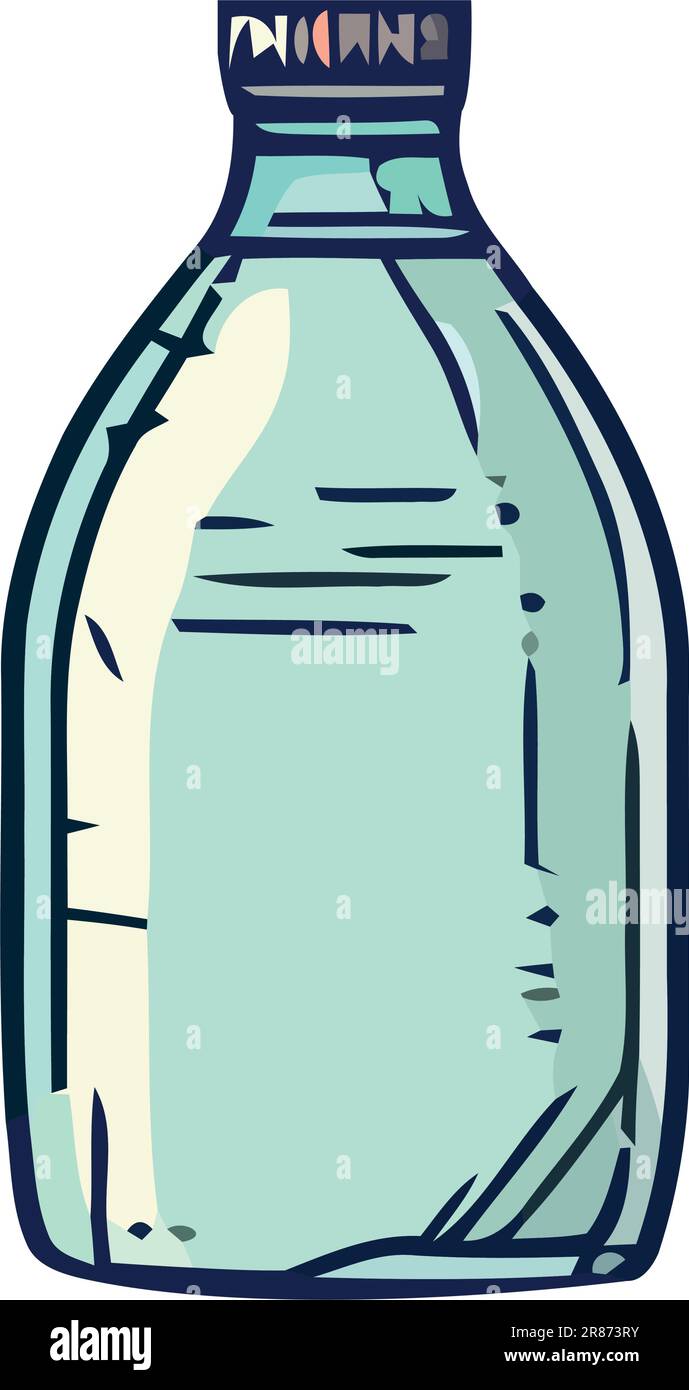 Purified water bottle with blue label Stock Vector Image & Art Alamy