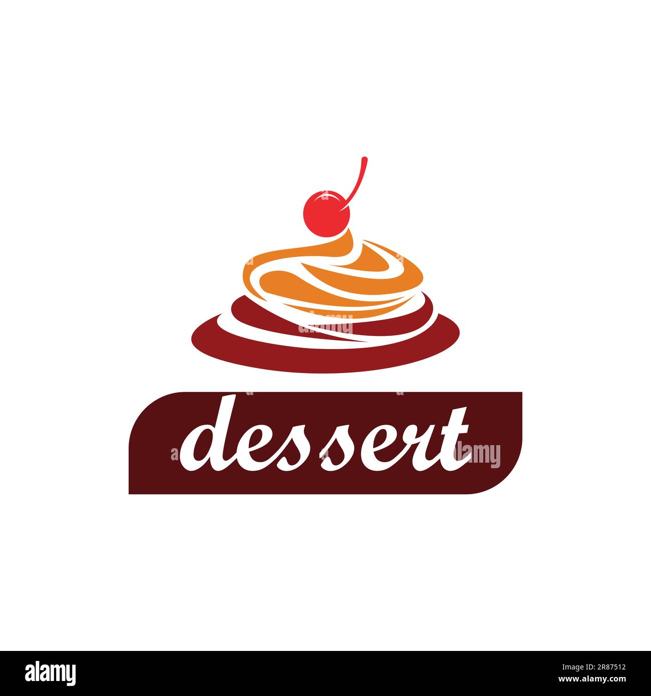 Dessert logo design Vector icon illustration template Stock Vector