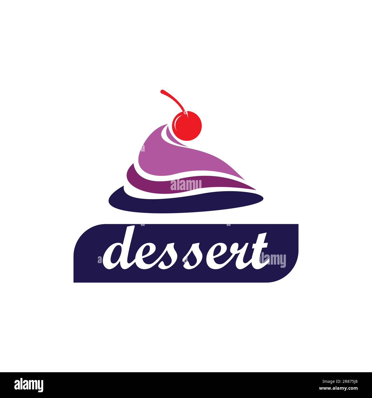Dessert logo design Vector icon illustration template Stock Vector