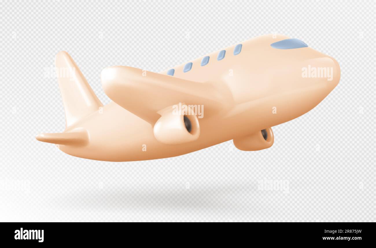 Isolated 3d plane icon vector illustration. Jet flight and travel model ...