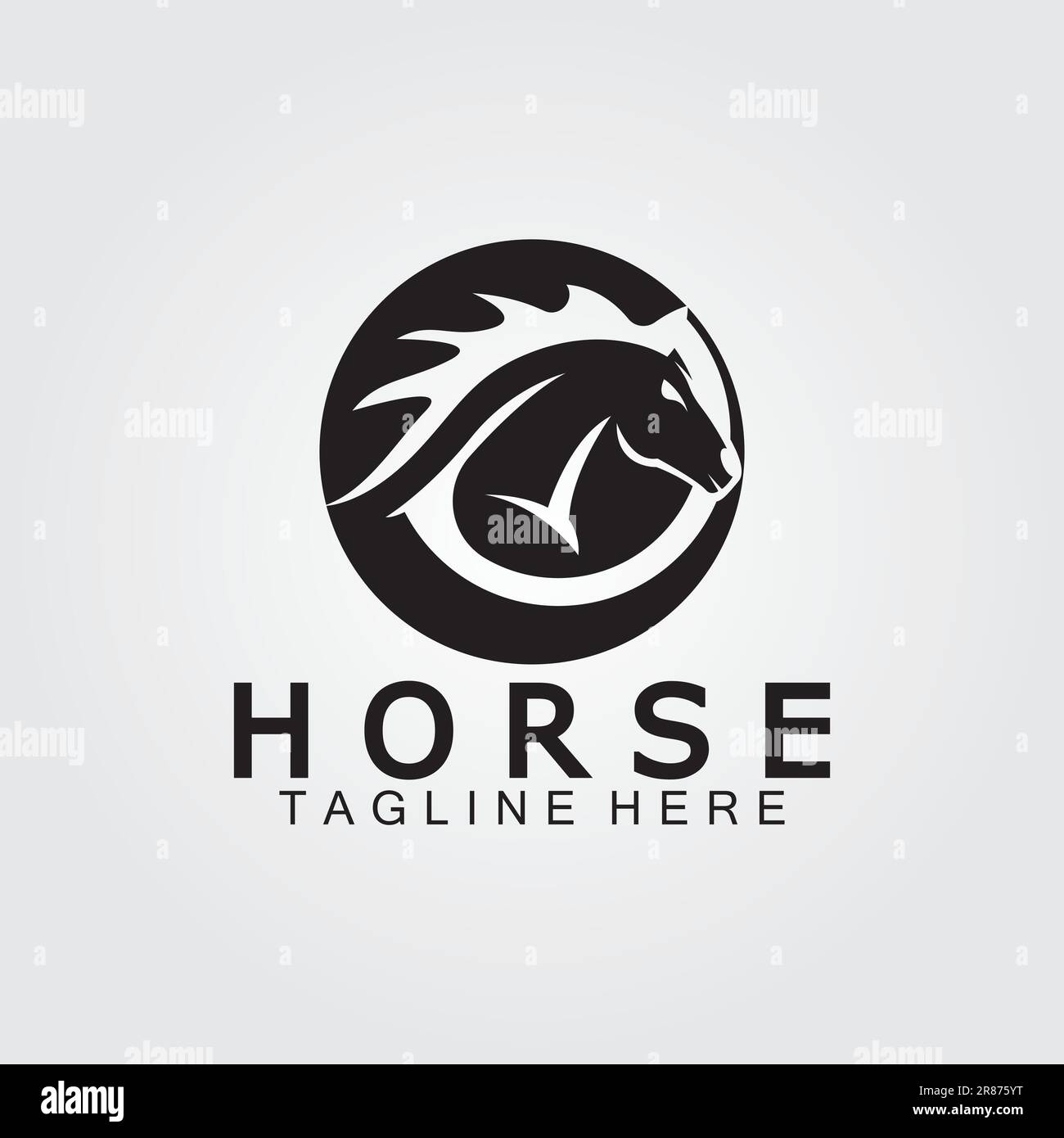 Black horse head silhouette logo vector illustration Stock Vector Image ...