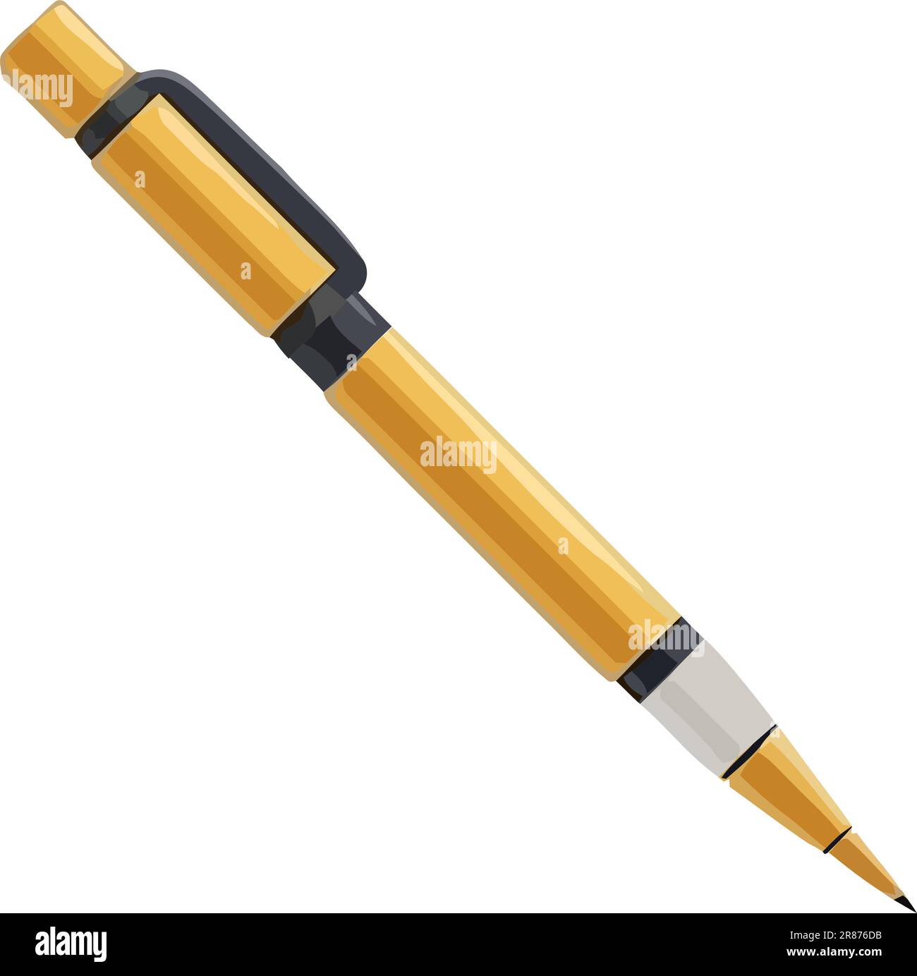 Steel ballpoint pen writes ideas Stock Vector Image & Art - Alamy