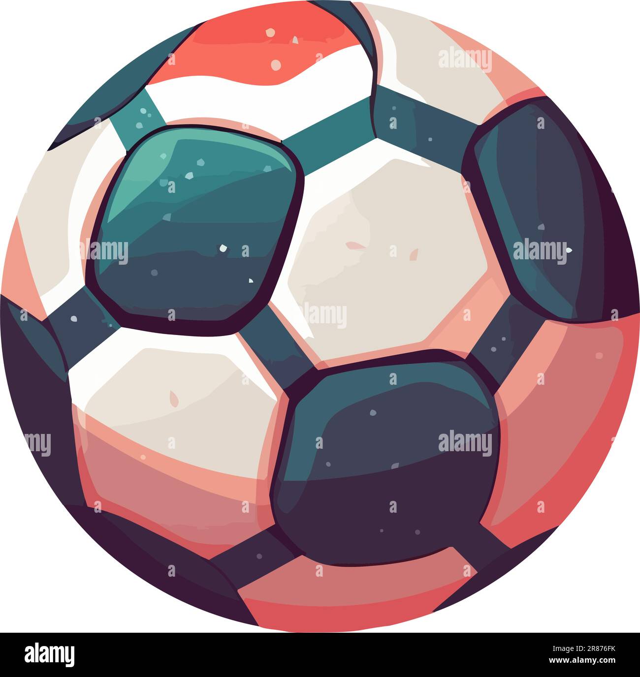Soccer ball symbol on white backdrop Stock Vector Image & Art Alamy