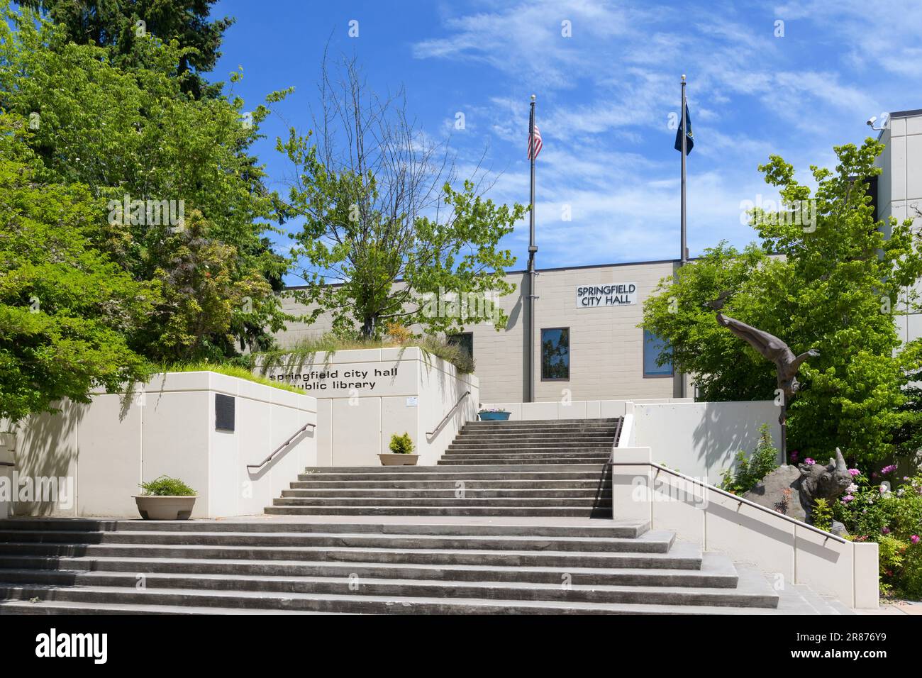 Springfield, OR, USA June 13, 2023; Steps to Springfield Oregon City