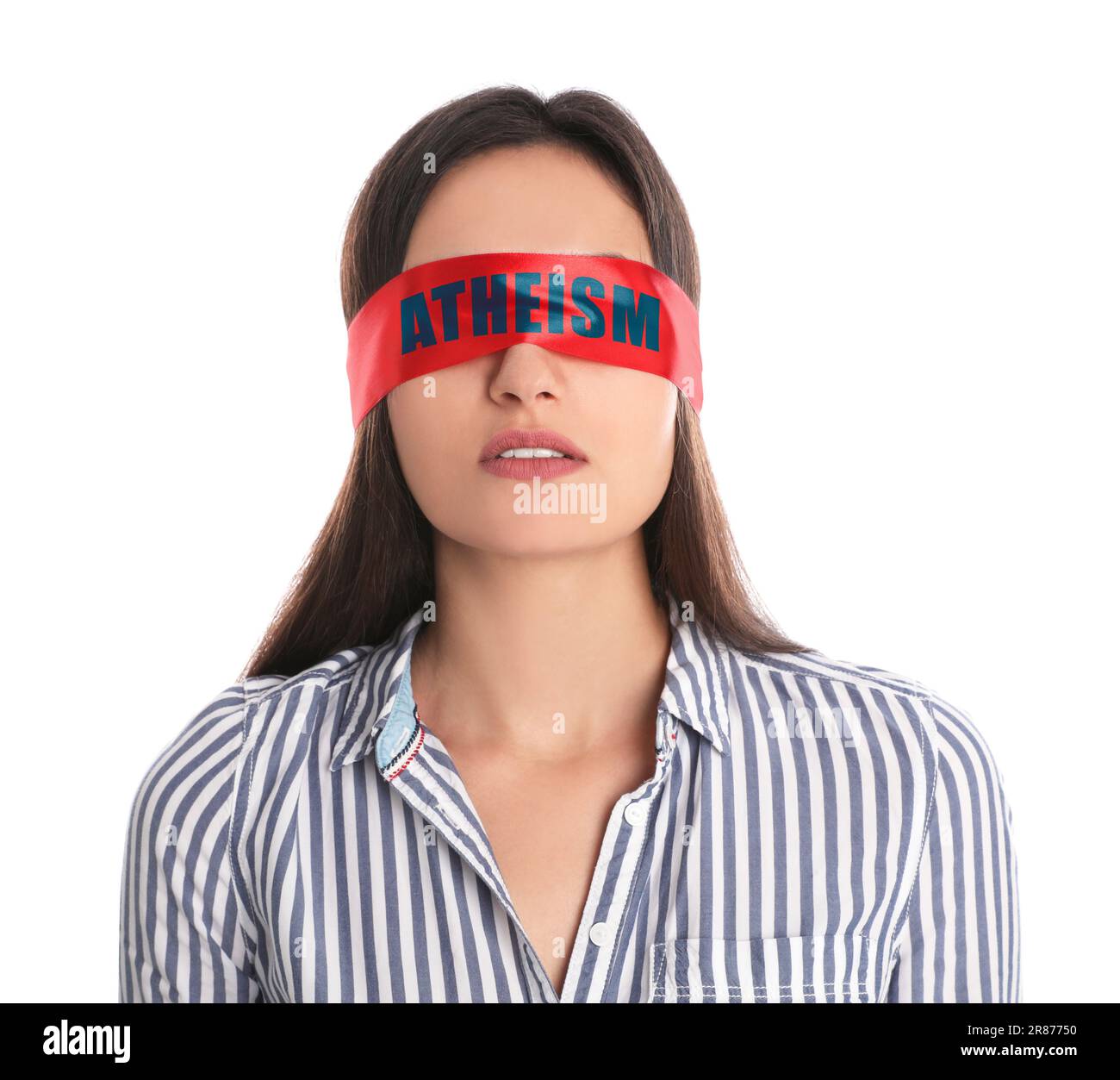 Red Blindfolded Woman Gallery Wrap