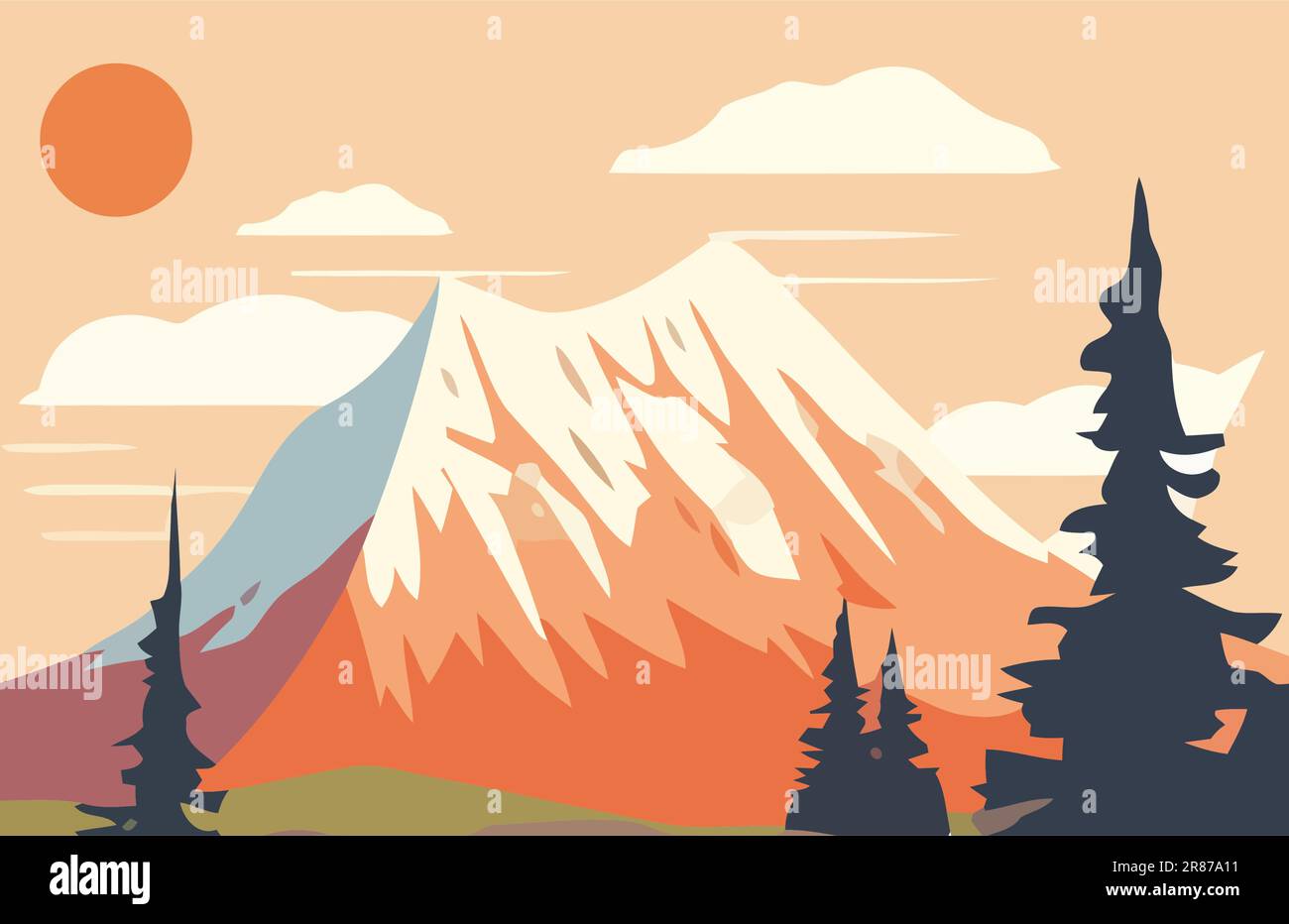 Isolation peak Stock Vector Images - Alamy