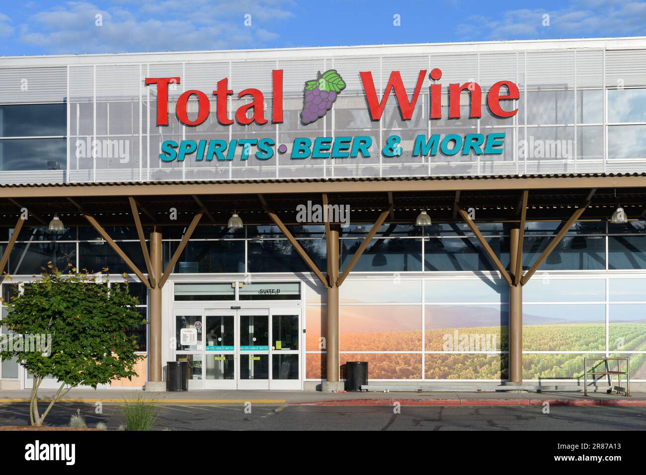 Bellevue, WA, USA June 04, 2023; Signage and facade of Total Wine Spirits Beer and More store
