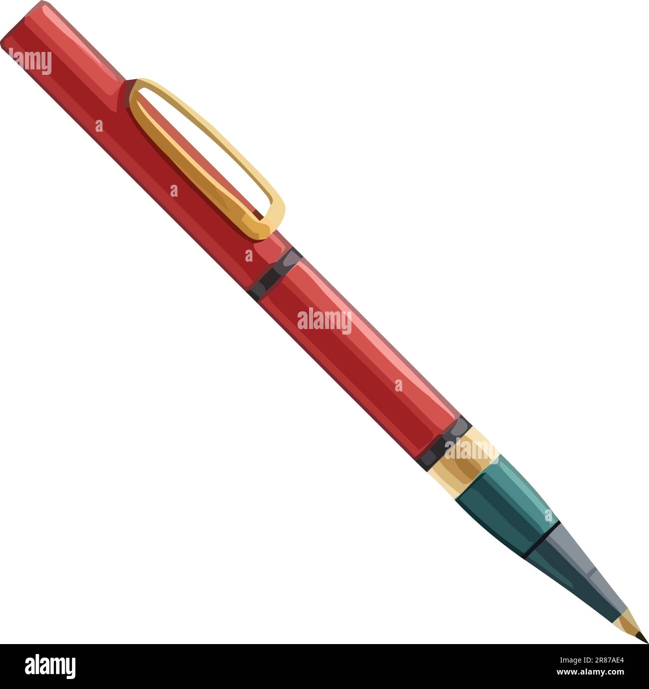 ballpoint pen supply on white backdrop Stock Vector Image & Art - Alamy