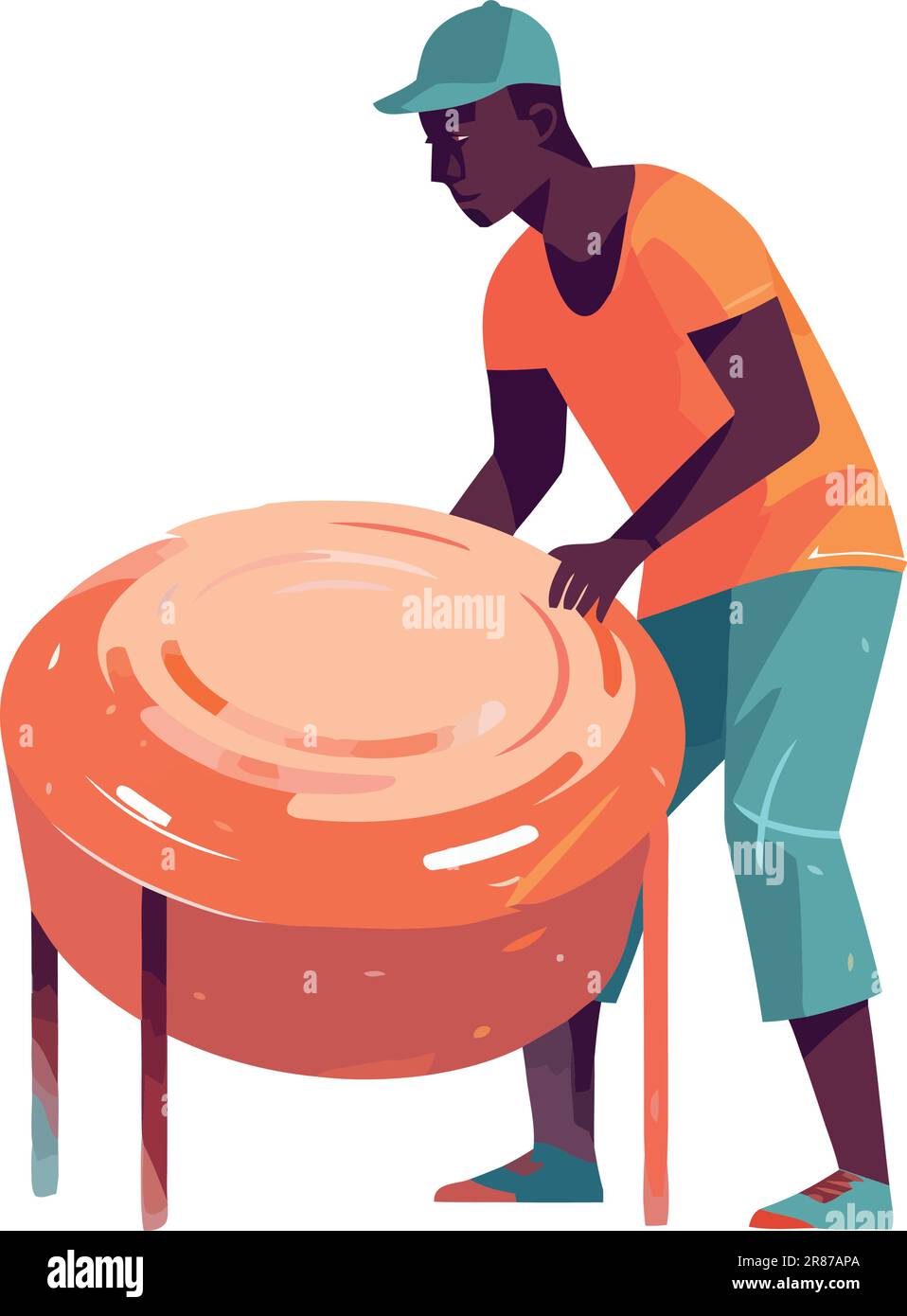 One person playing african drum Stock Vector Image & Art - Alamy