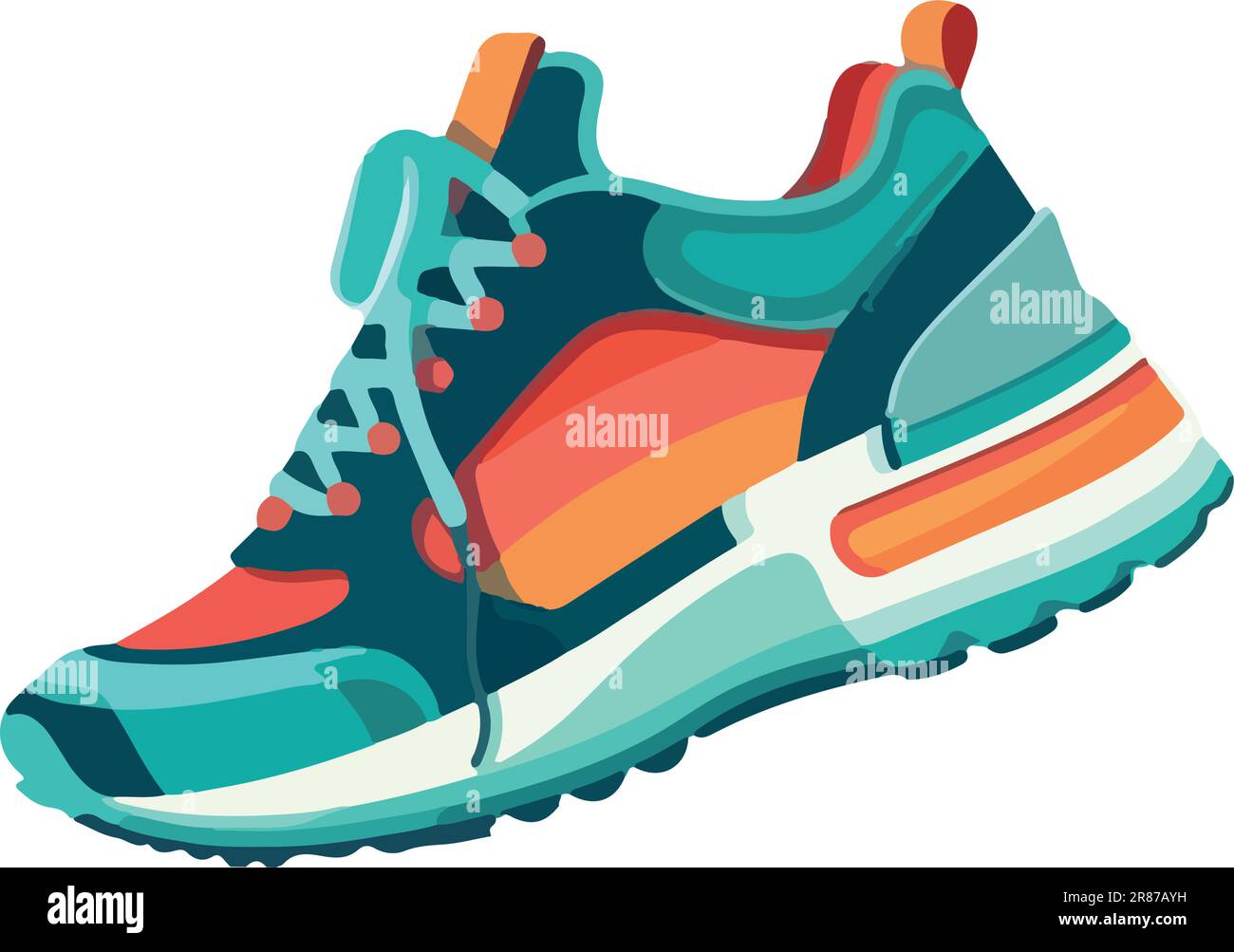Blue tennis shoe Stock Vector Images - Alamy