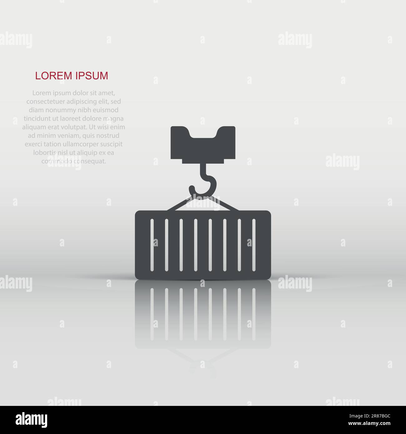 Container icon in flat style. Delivery cargo vector illustration on ...