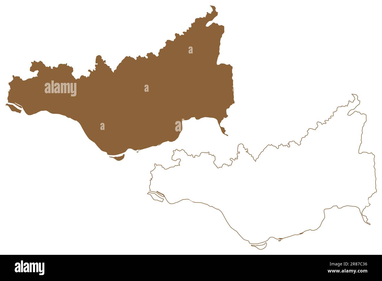 Perg district (Republic of Austria or Österreich, Upper Austria or Oberösterreich state) map vector illustration, scribble sketch Bezirk Perg map Stock Vector
