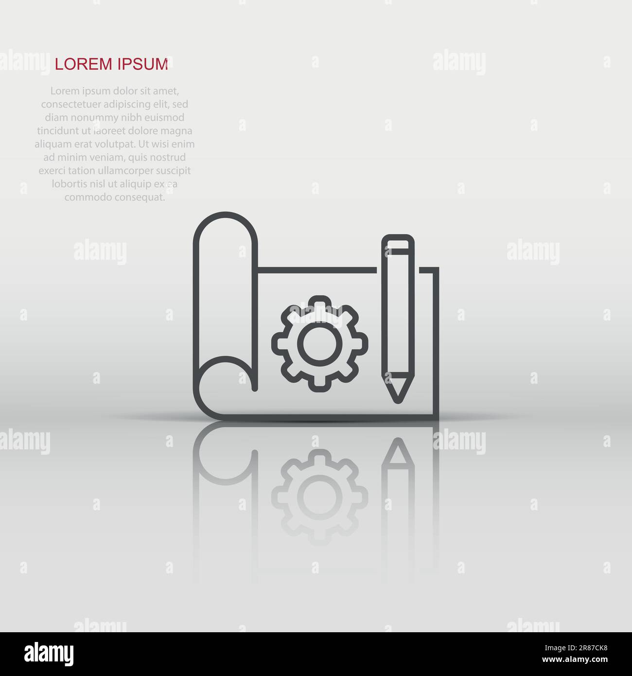 Prototype icon in flat style. Startup vector illustration on white isolated background. Model development business concept. Stock Vector