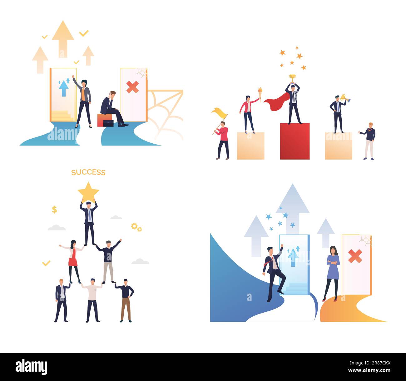Achieving your goals Stock Vector Images - Alamy