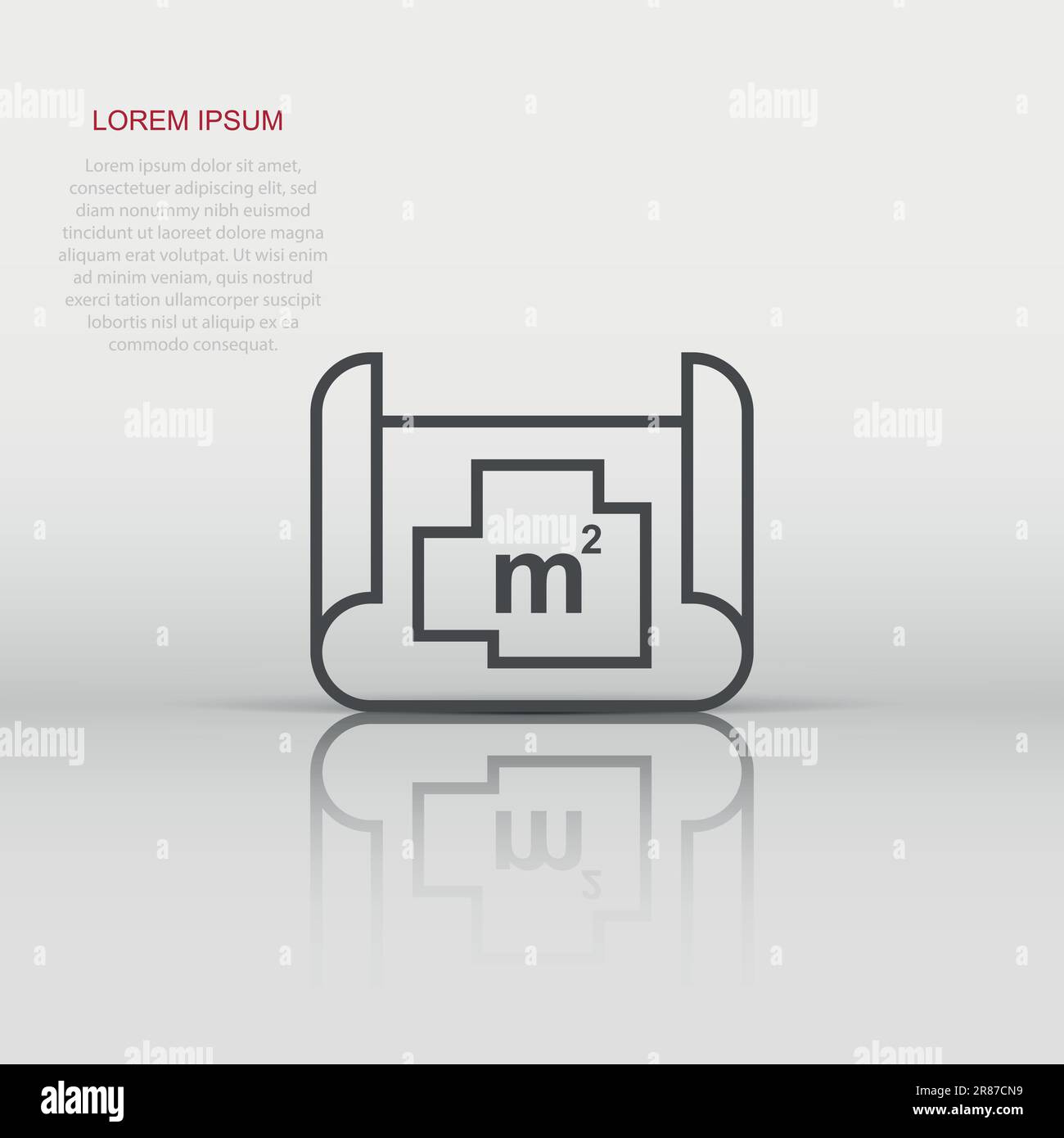 Room plan icon in flat style. Blueprint vector illustration on white ...