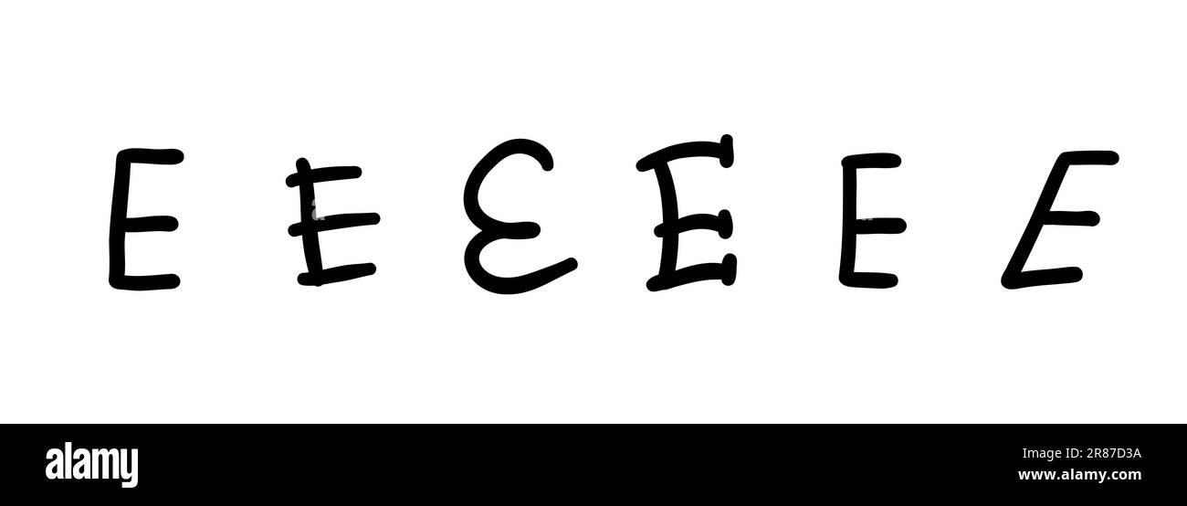 Childlike simple black english latin M alphabet letter symbol. Vector ...