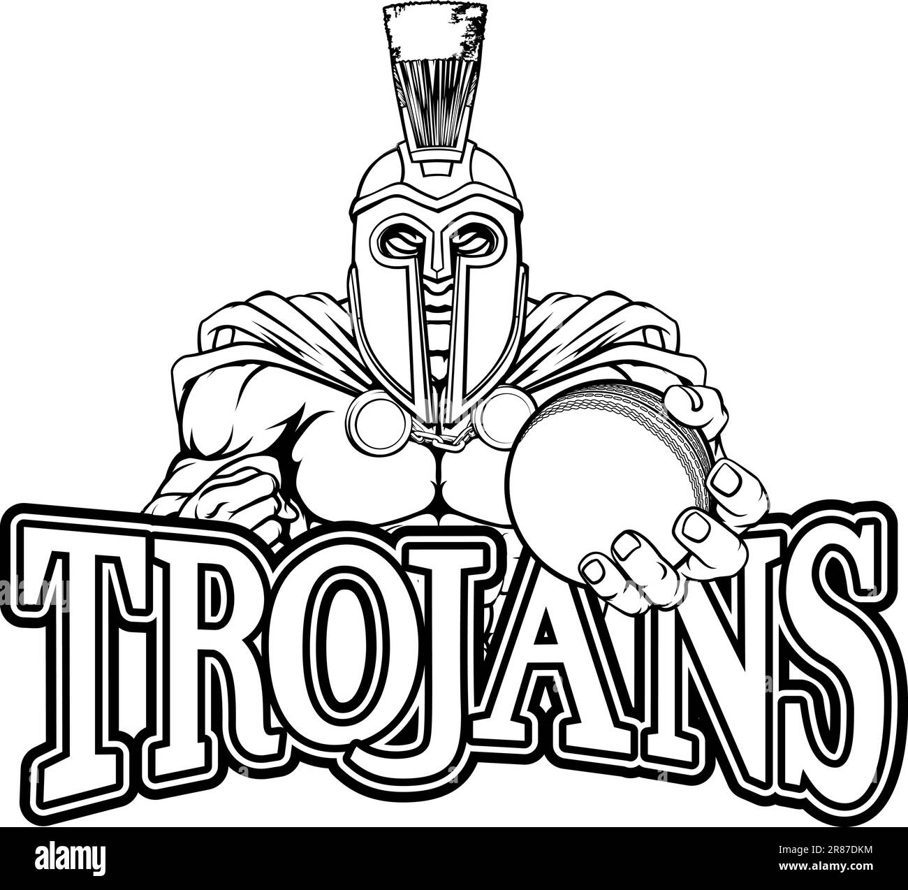 Spartan Trojan Cricket Sports Mascot Stock Vector