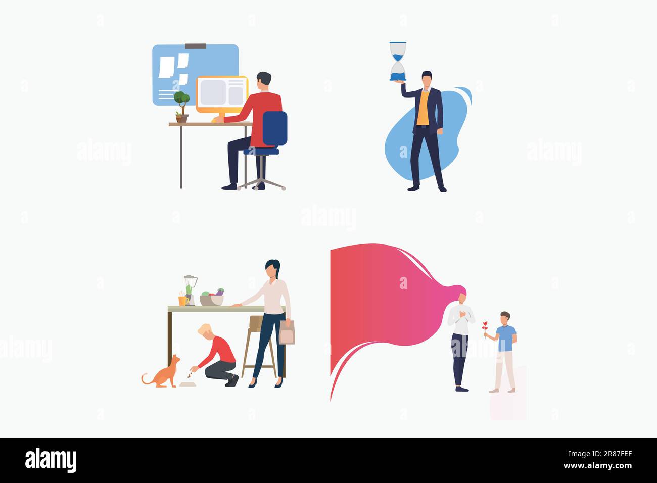 Work balance holiday Stock Vector Images - Alamy