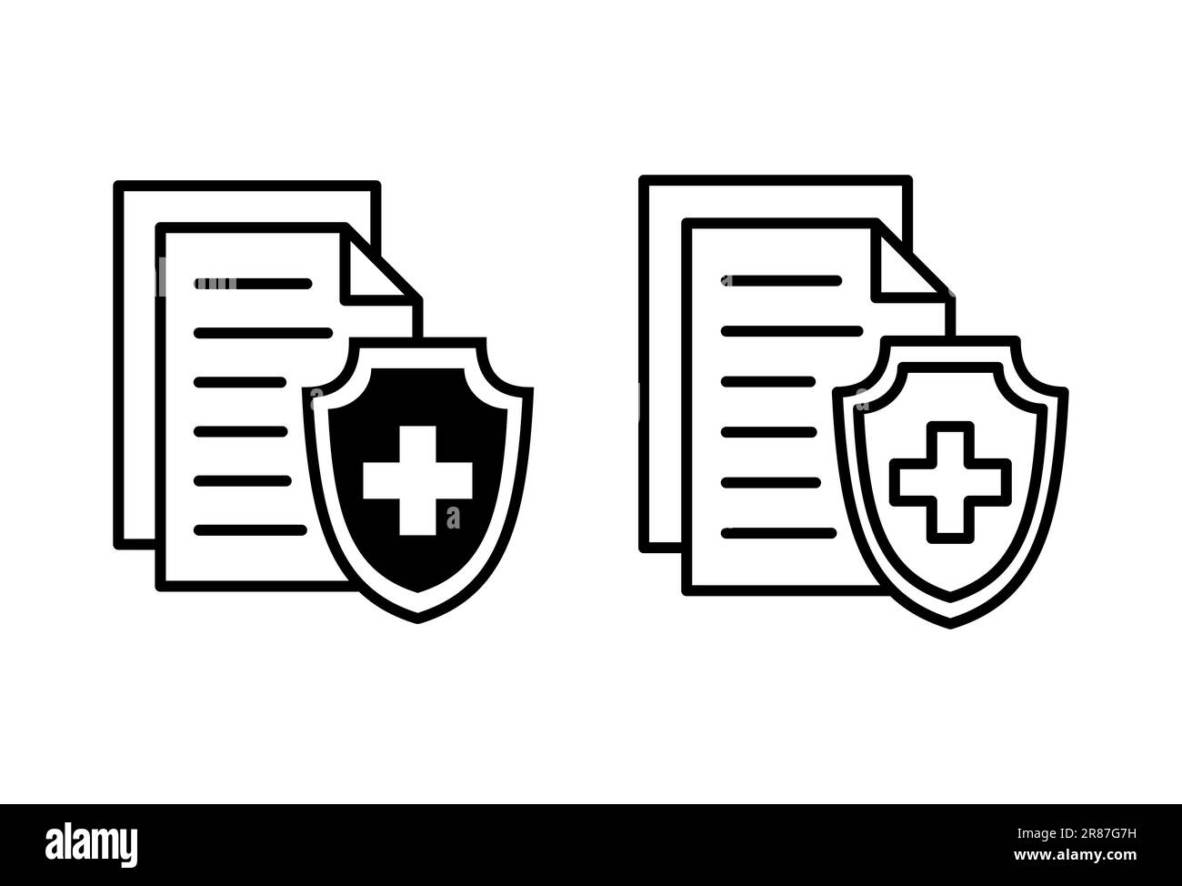 Medical insurance icon set. health insurance icon Stock Vector Image ...