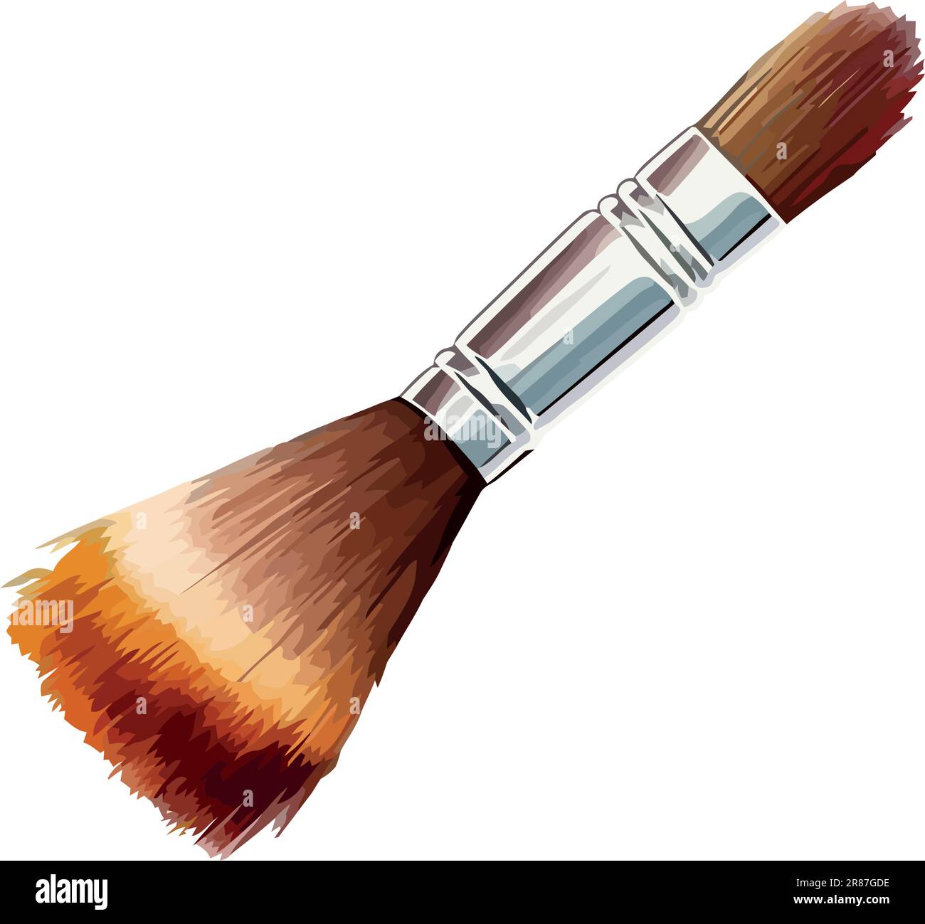Paintbrush tool on white backdrop Stock Vector Image & Art Alamy