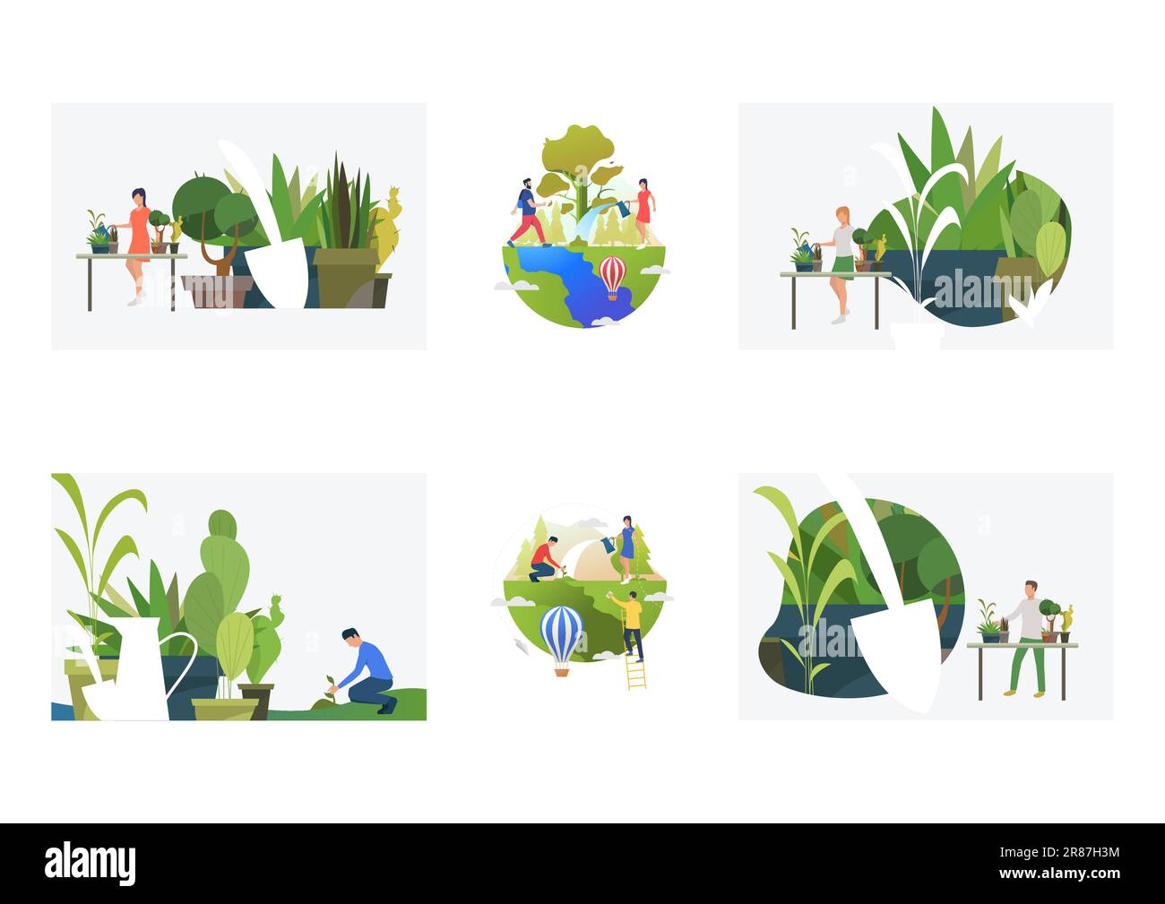 Home gardening concept collection Cut Out Stock Images & Pictures - Alamy
