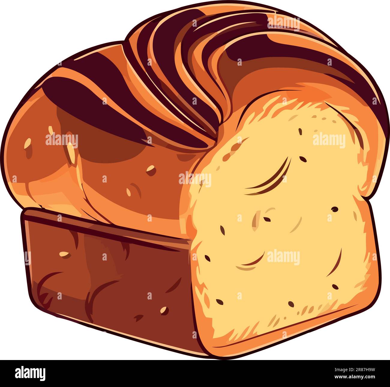 Freshly baked bread, icon isolated Stock Vector Image & Art - Alamy