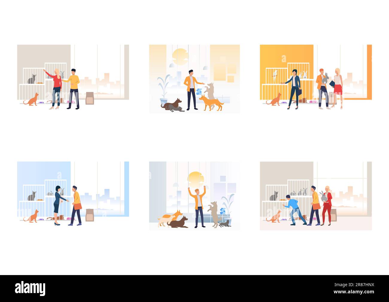 Set of animal shelters Stock Vector Image & Art Alamy