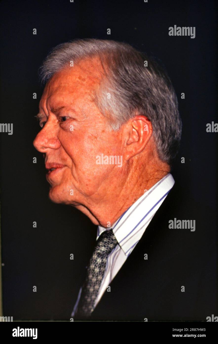 Boston, Massachusetts, USA. 17th June, 2023. President Jimmy Carter speaks to the public about his new book at The Boston Public Library. 1/20/1993 (Credit Image: © Kenneth Martin/ZUMA Press Wire) EDITORIAL USAGE ONLY! Not for Commercial USAGE! Stock Photo