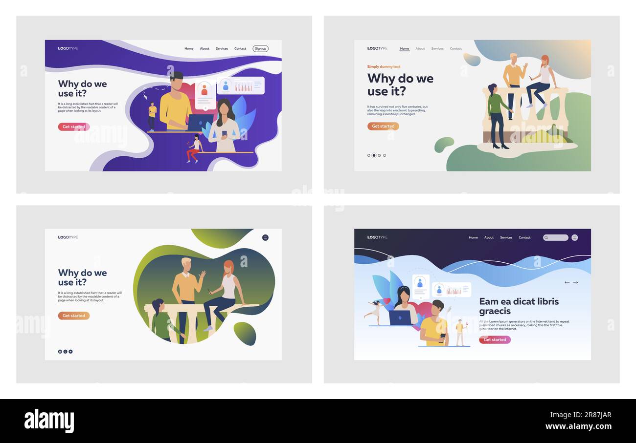 Offline and online communication set Stock Vector Image & Art Alamy