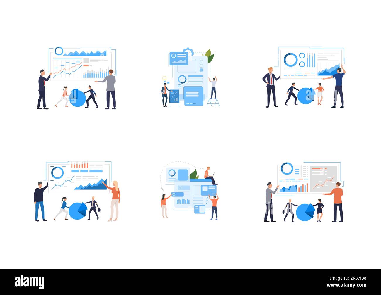 Teamwork diagrams set presentation hi-res stock photography and images ...