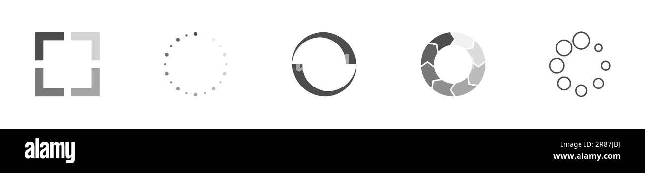 Download sign set. Load icons set. Load system. Data load. Loading bar ...