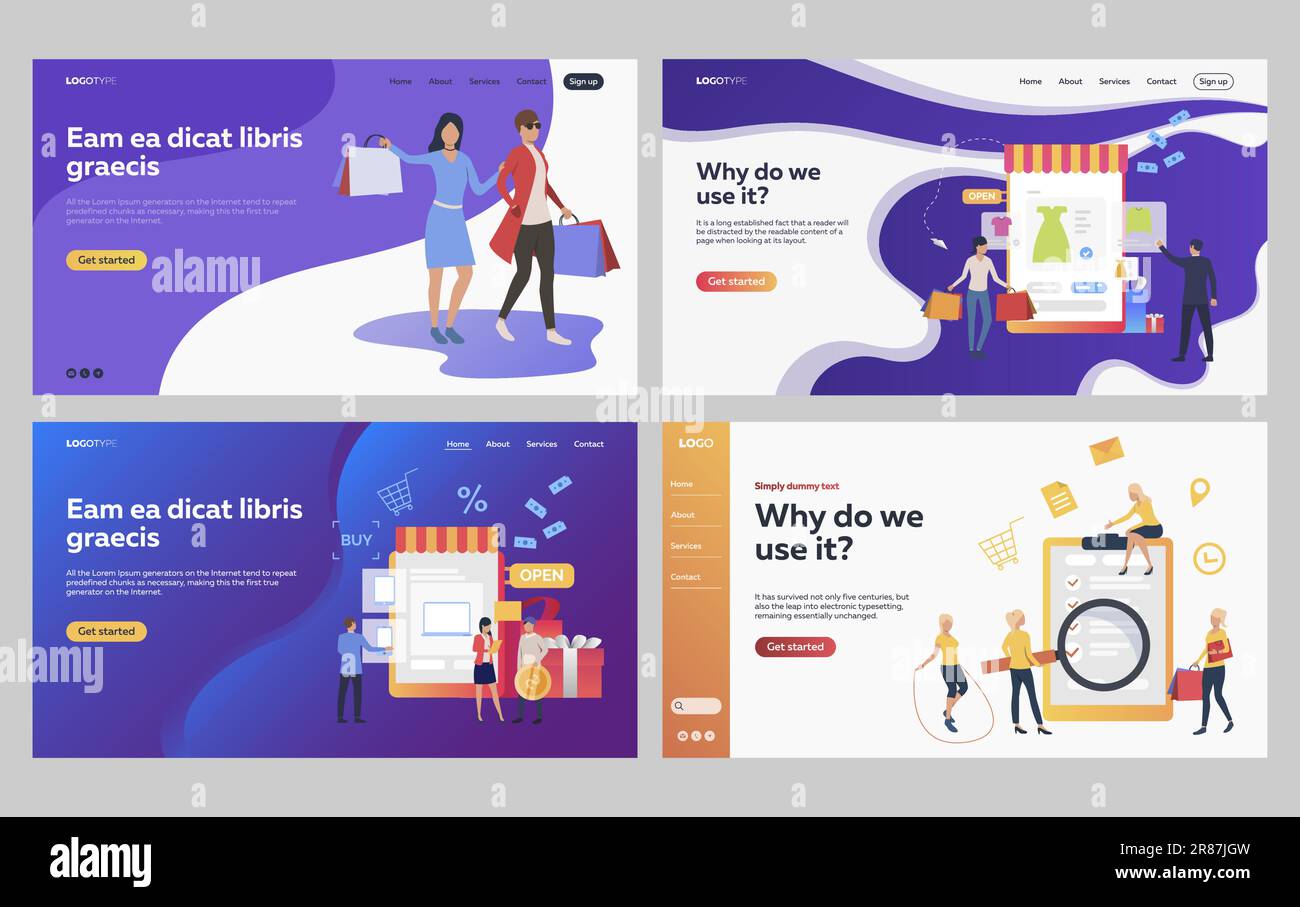 Internet purchases set Stock Vector Images - Alamy