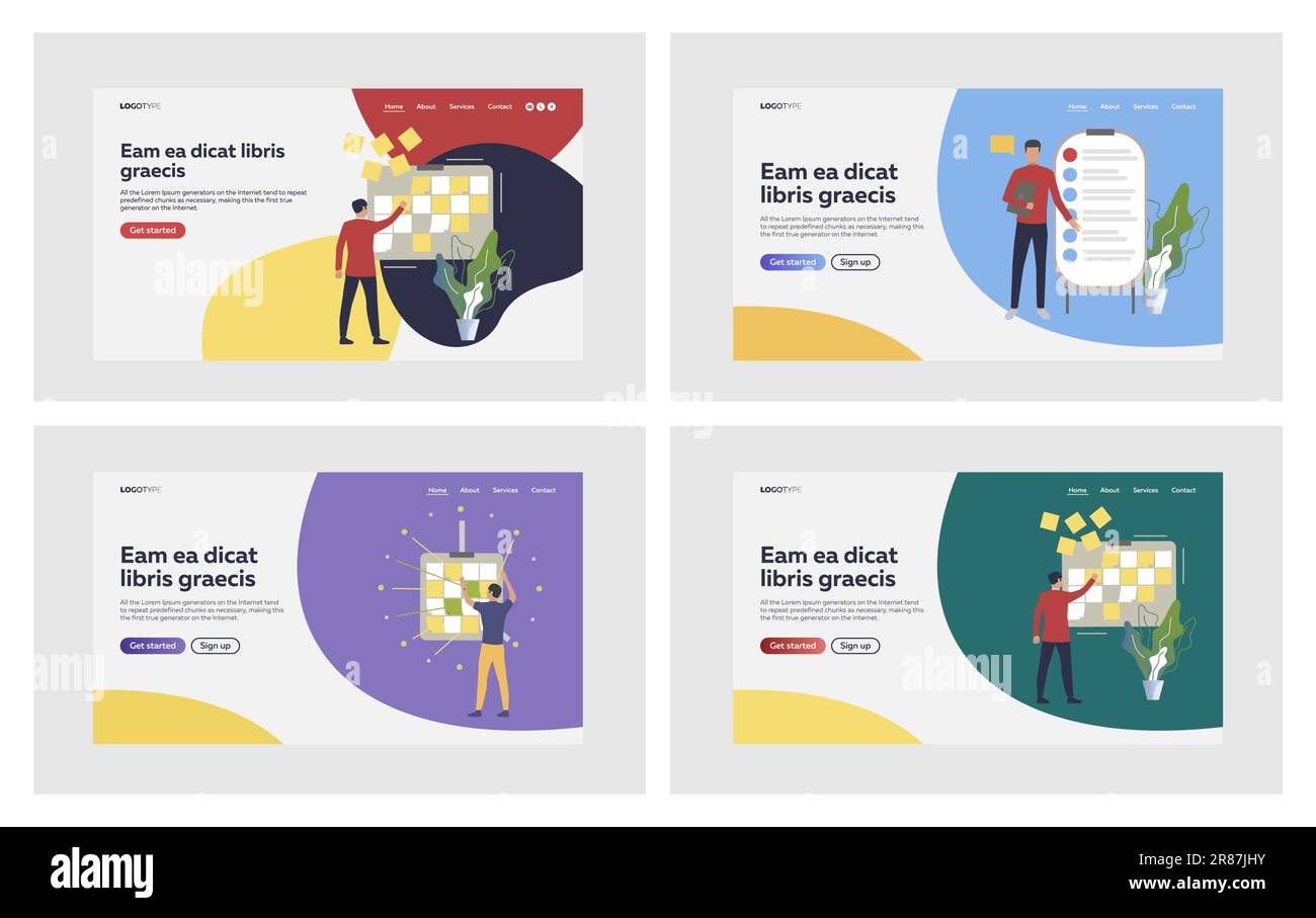 Manager planning task set Stock Vector Image & Art - Alamy