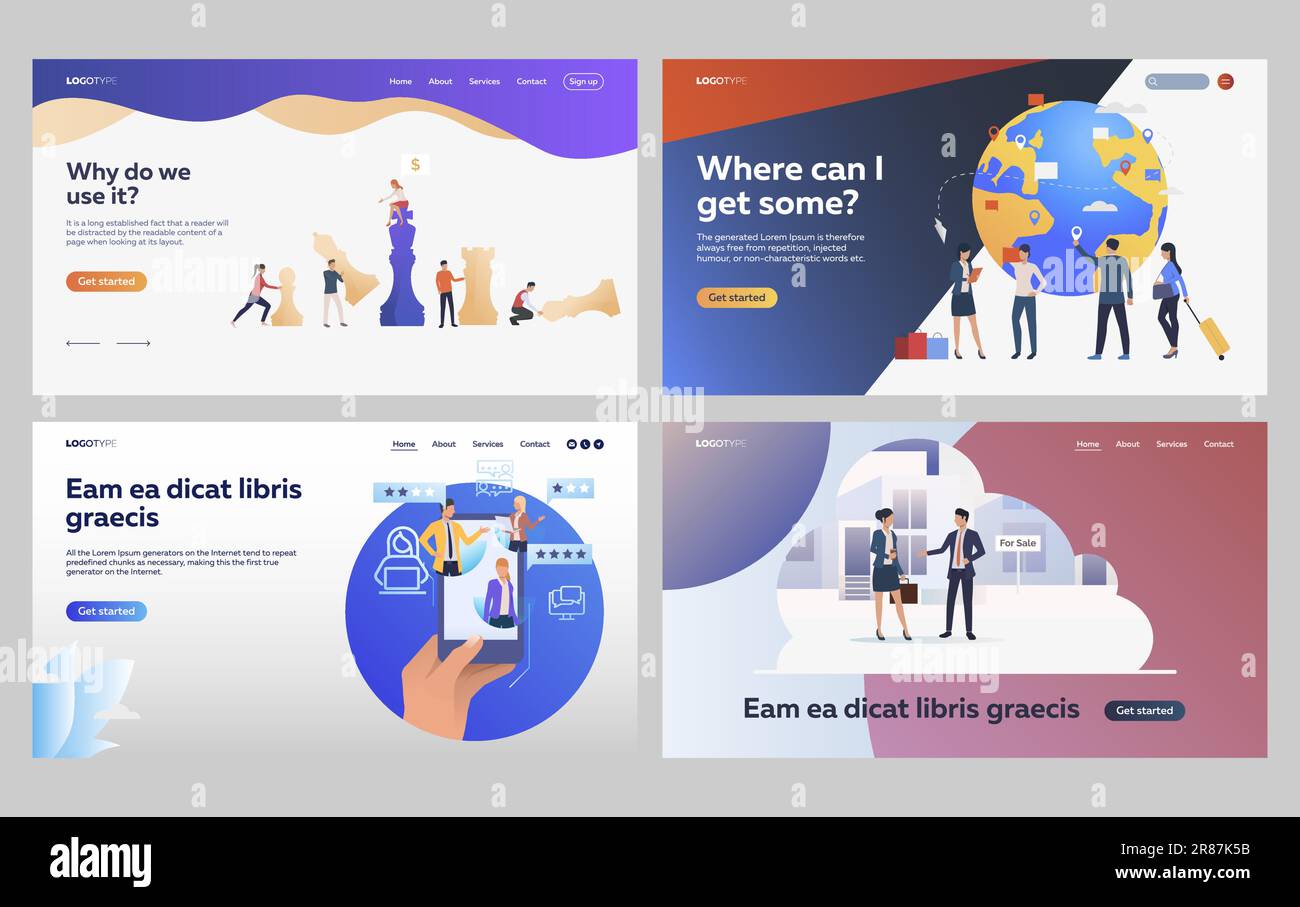 Set of people rating real estate companies Stock Vector Image & Art Alamy