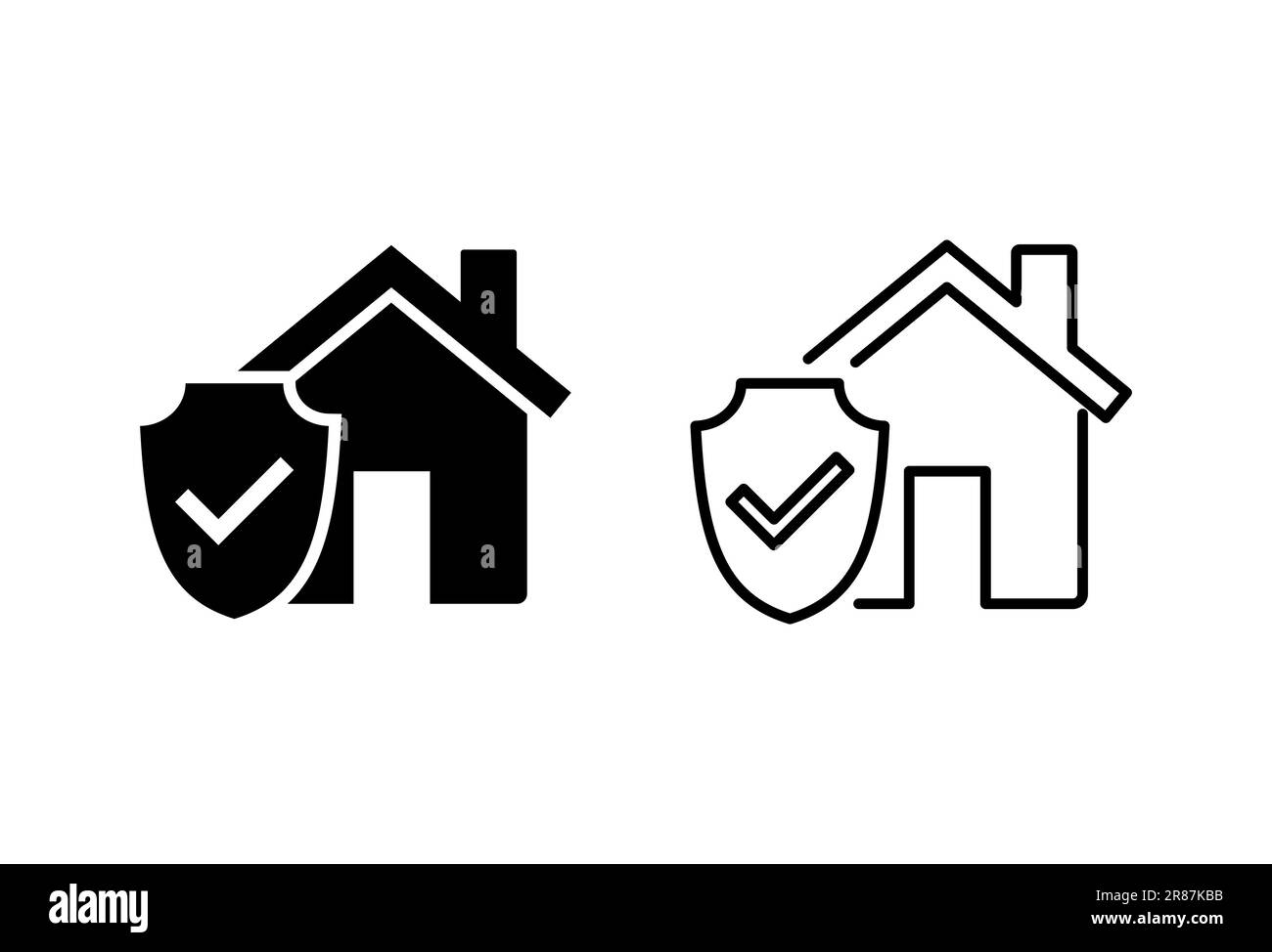 house insurance icon set. house protection icon Stock Vector Image ...