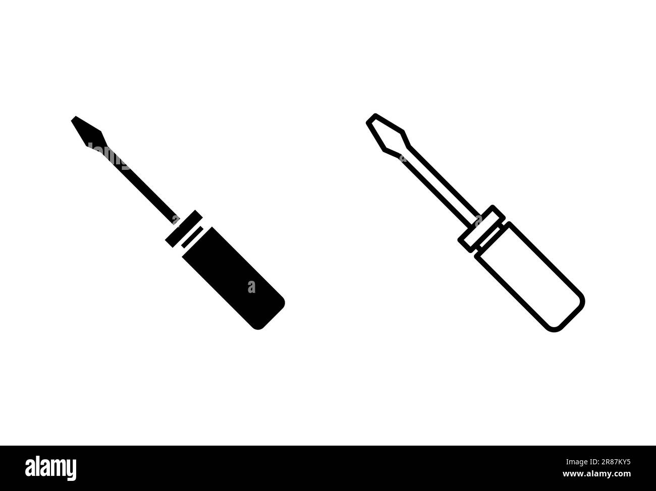 Screwdriver icon set.tools icon vector Stock Vector Image & Art - Alamy