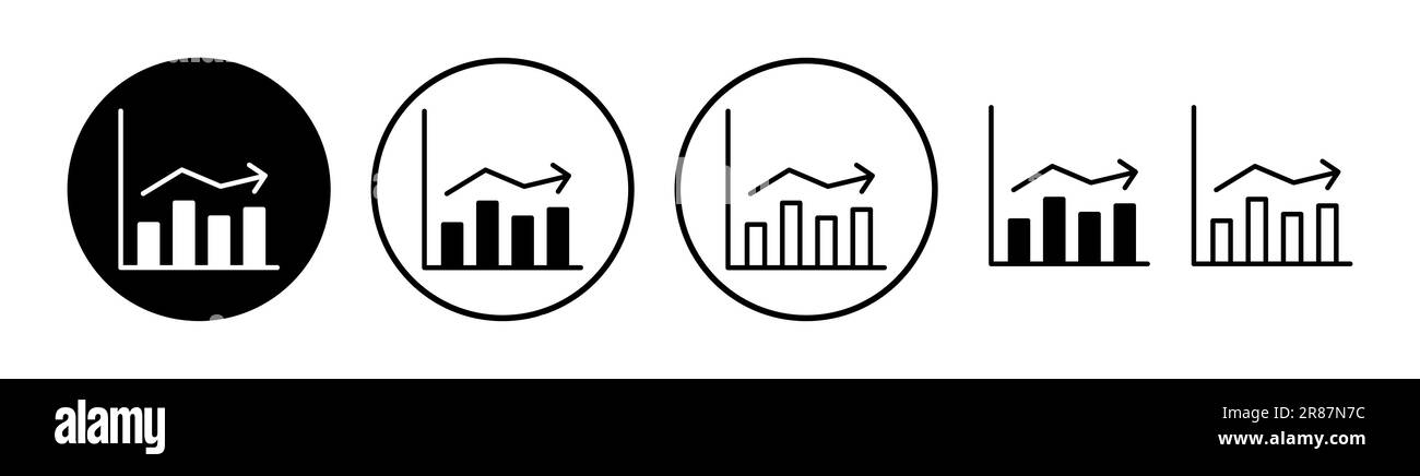 Growing graph Icon vector. Chart icon. Graph Icon Stock Vector Image ...