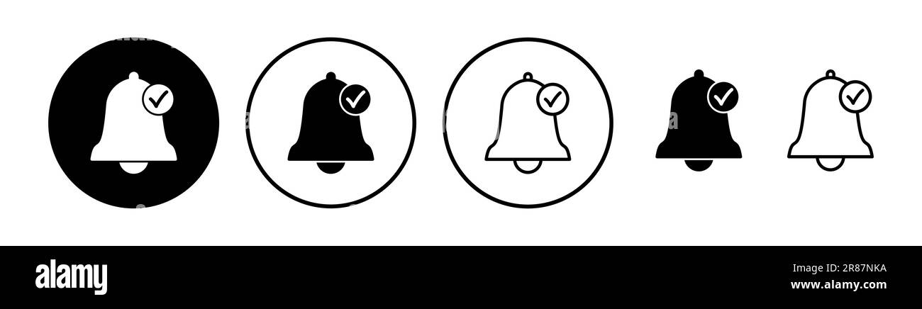 Bell Icon vector in trendy flat style isolated. Notification symbol web ...