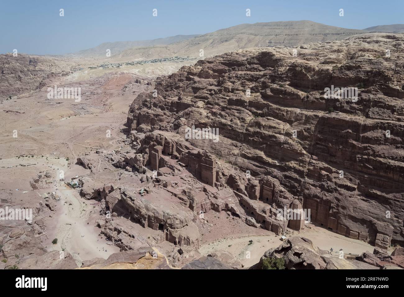 View of the magnificent ruins of ancient Petra at Wadi Mousa, the ...