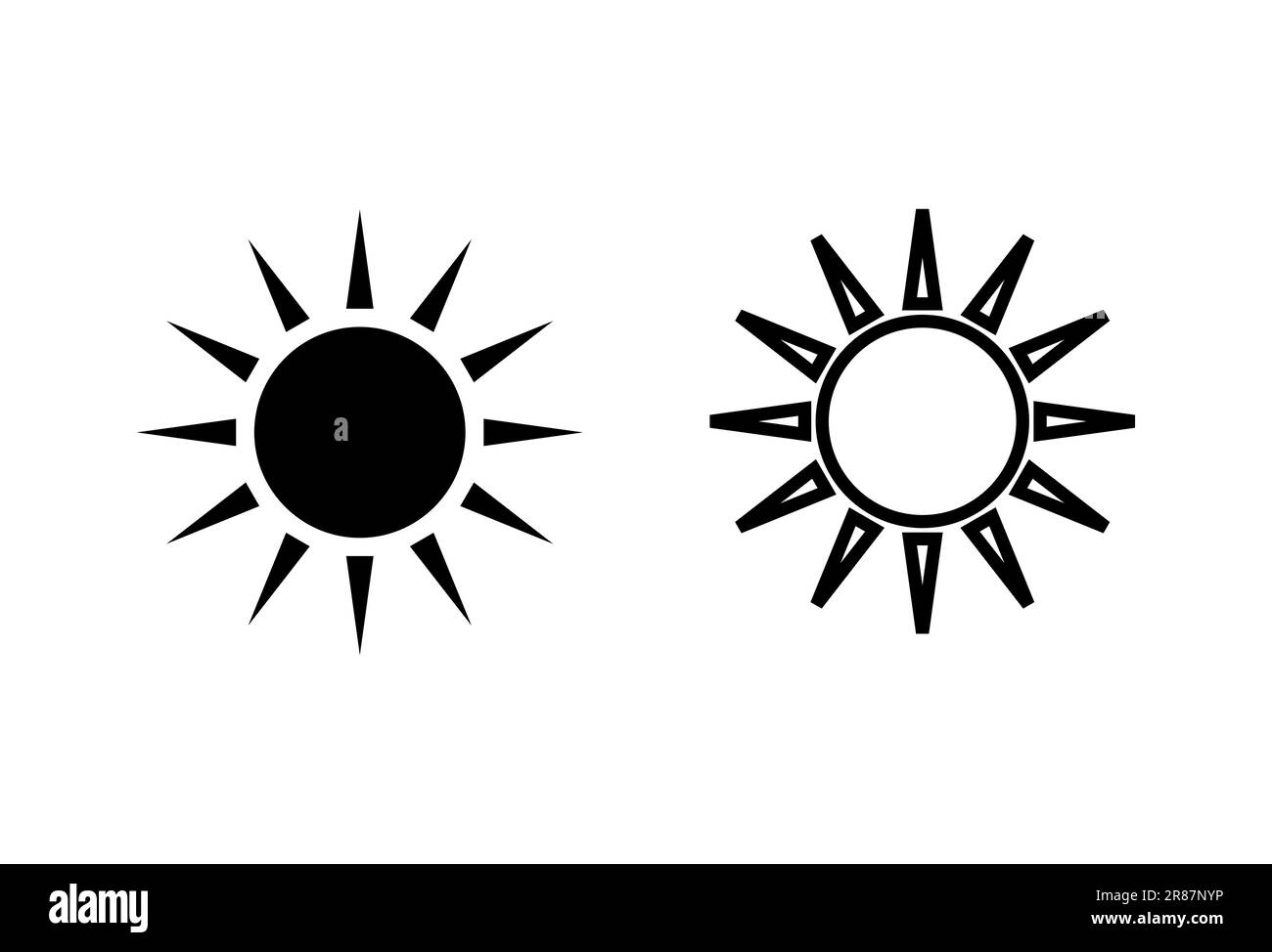 Sun icon set. Brightness Icon vector Stock Vector Image & Art - Alamy