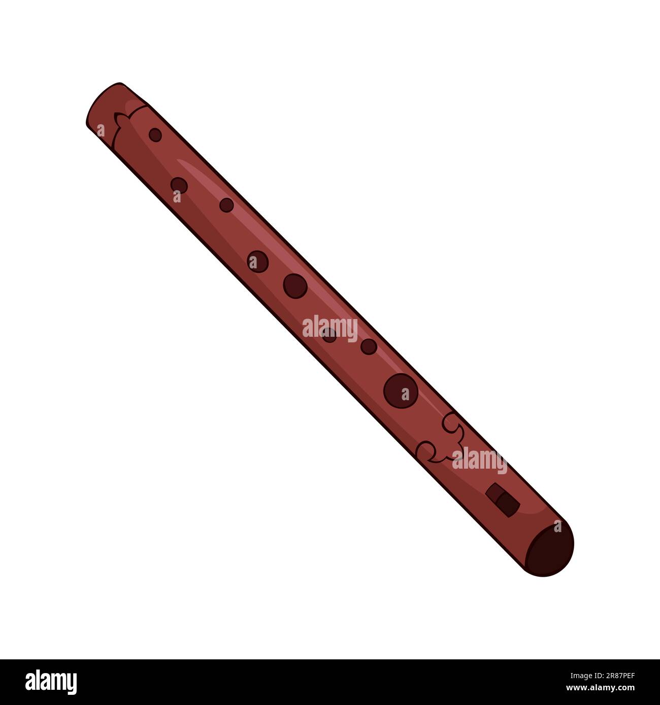 Sabyzgy Kazakh traditional folk musiacal instrument. Vector ...