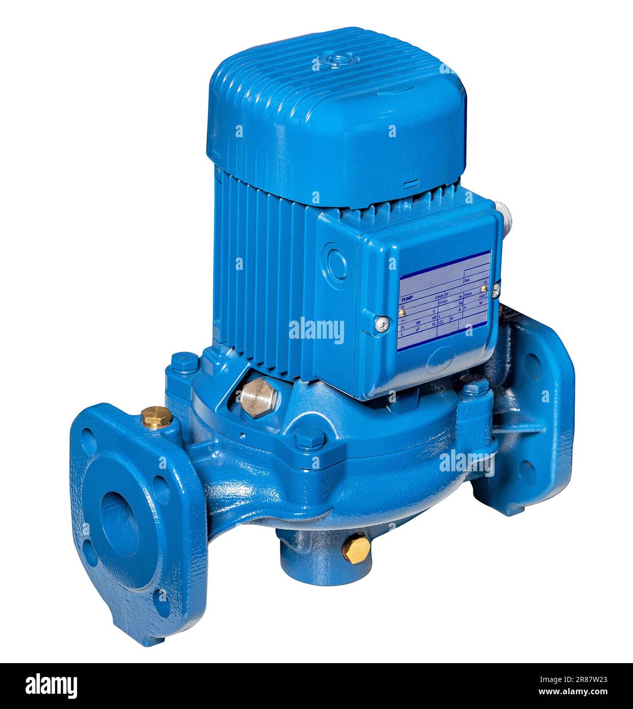 Single stage non self priming centrifugal circulation pump, isolated on