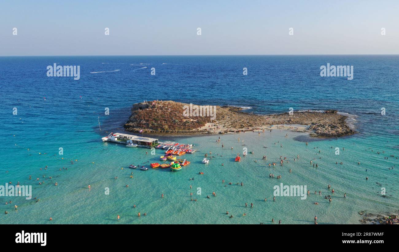 Beautiful Aerial View Of Nissi Beach In Ayia Napa Cyprus Stock Photo   Beautiful Aerial View Of Nissi Beach In Ayia Napa Cyprus 2R87WMF 