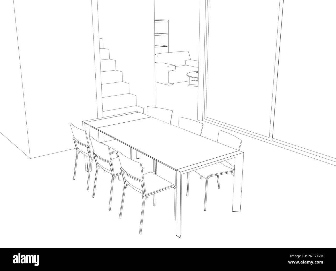 How To Draw A Dining Room