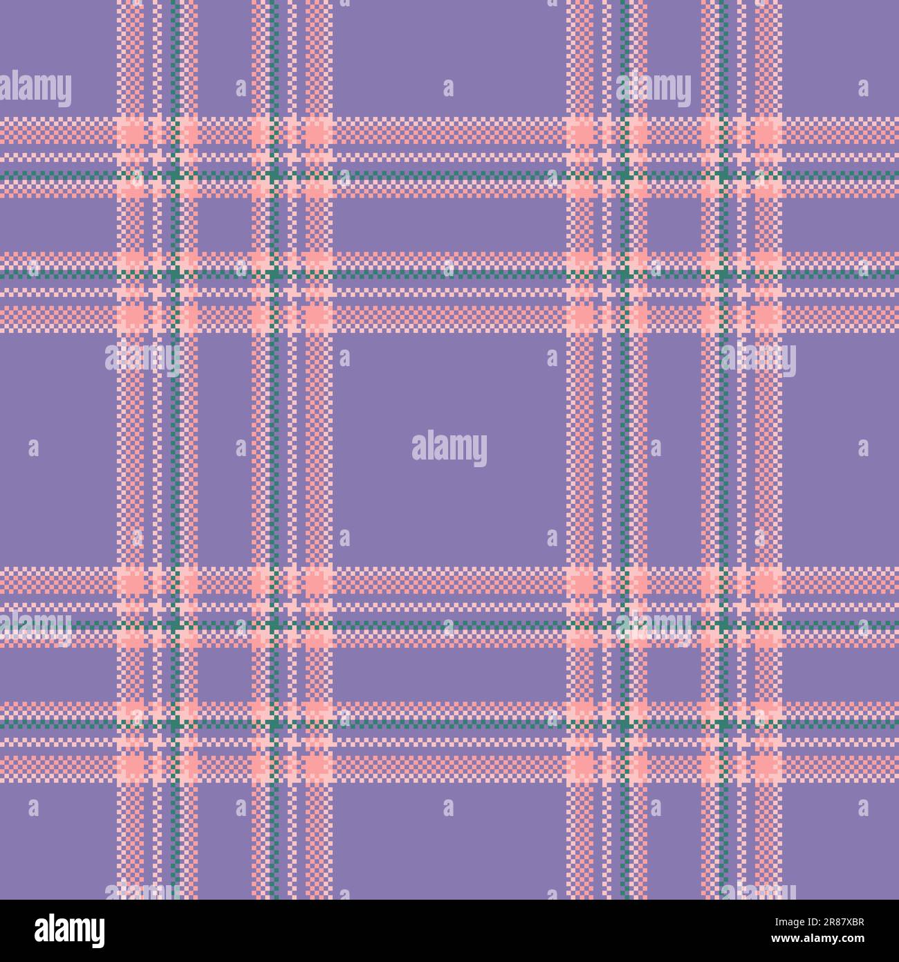 Fabric texture seamless of vector plaid pattern with a check tartan background textile in indigo and light colors. Stock Vector