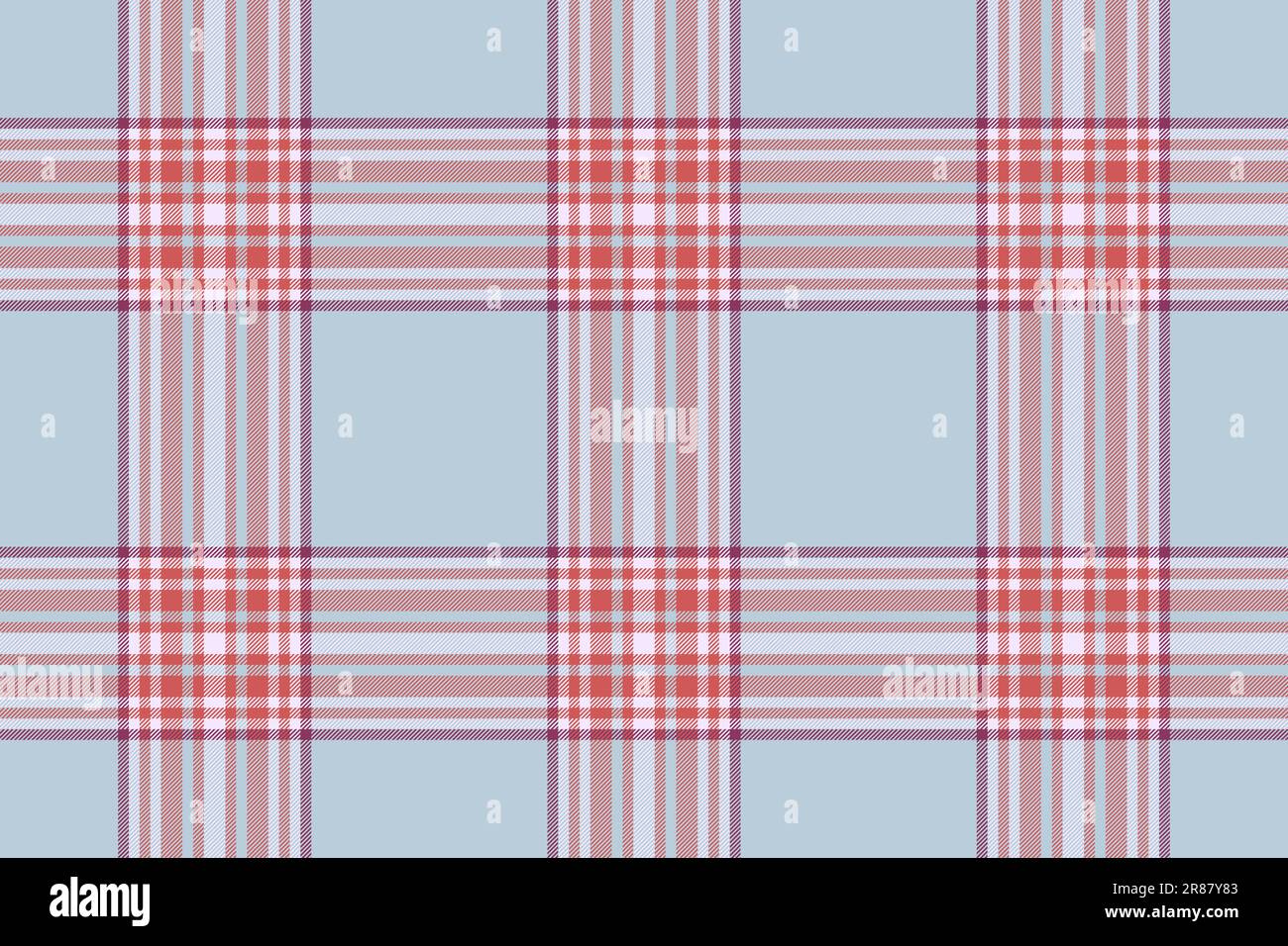 Tartan check background of vector textile plaid with a seamless texture fabric pattern in light and indian red colors. Stock Vector