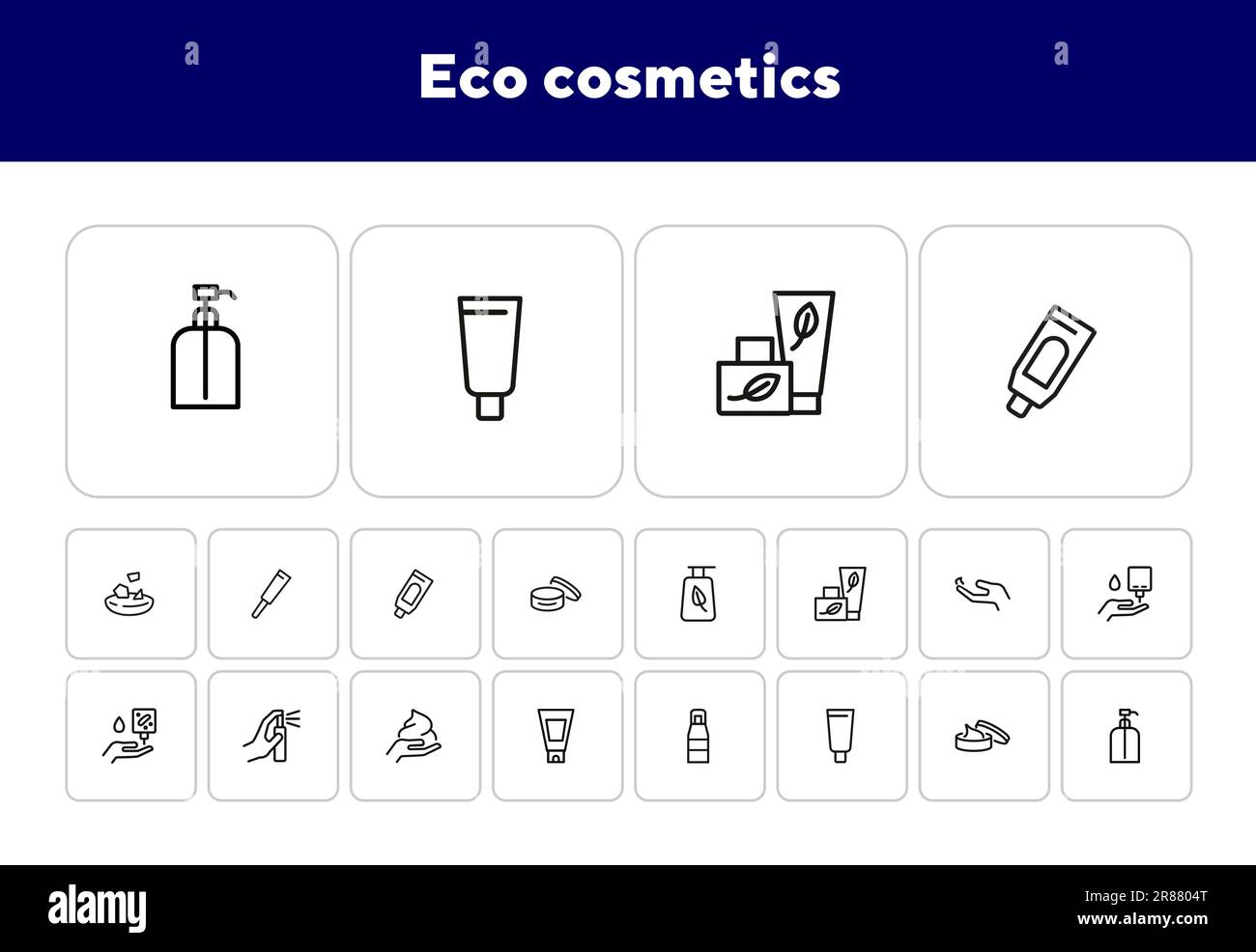 Cosmetics icon vector set hi-res stock photography and images - Alamy