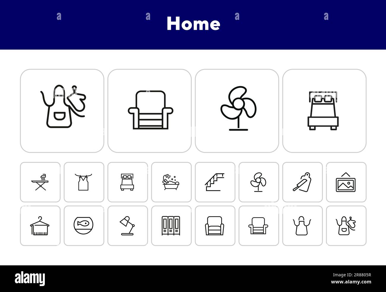Farming line icon set Stock Vector