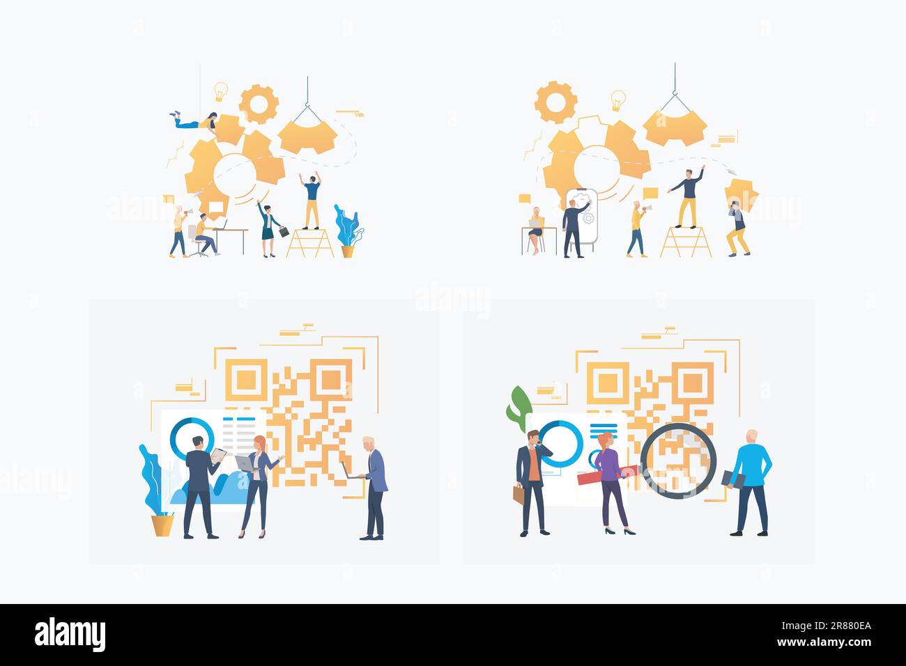 Work on project together set Stock Vector Image & Art - Alamy